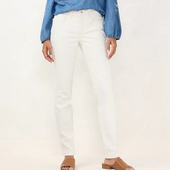 Women's LC Lauren Conrad Feel Good Midrise Skinny Jeans - White - 16 - NWT - Picture 1 of 1